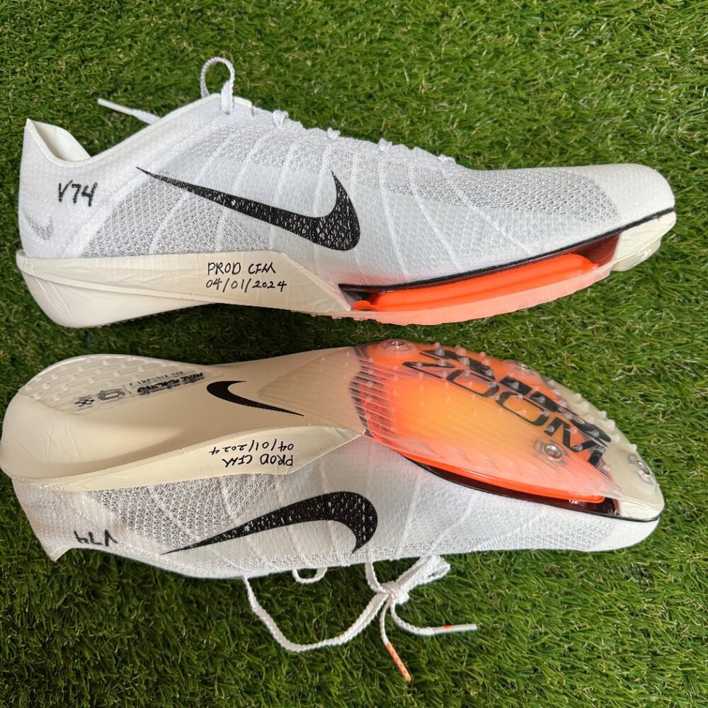 Nike Air Zoom Victory 2 Prototype Sample Track Spikes White HF7642-100 Men 12.5 - Picture 7 of 11